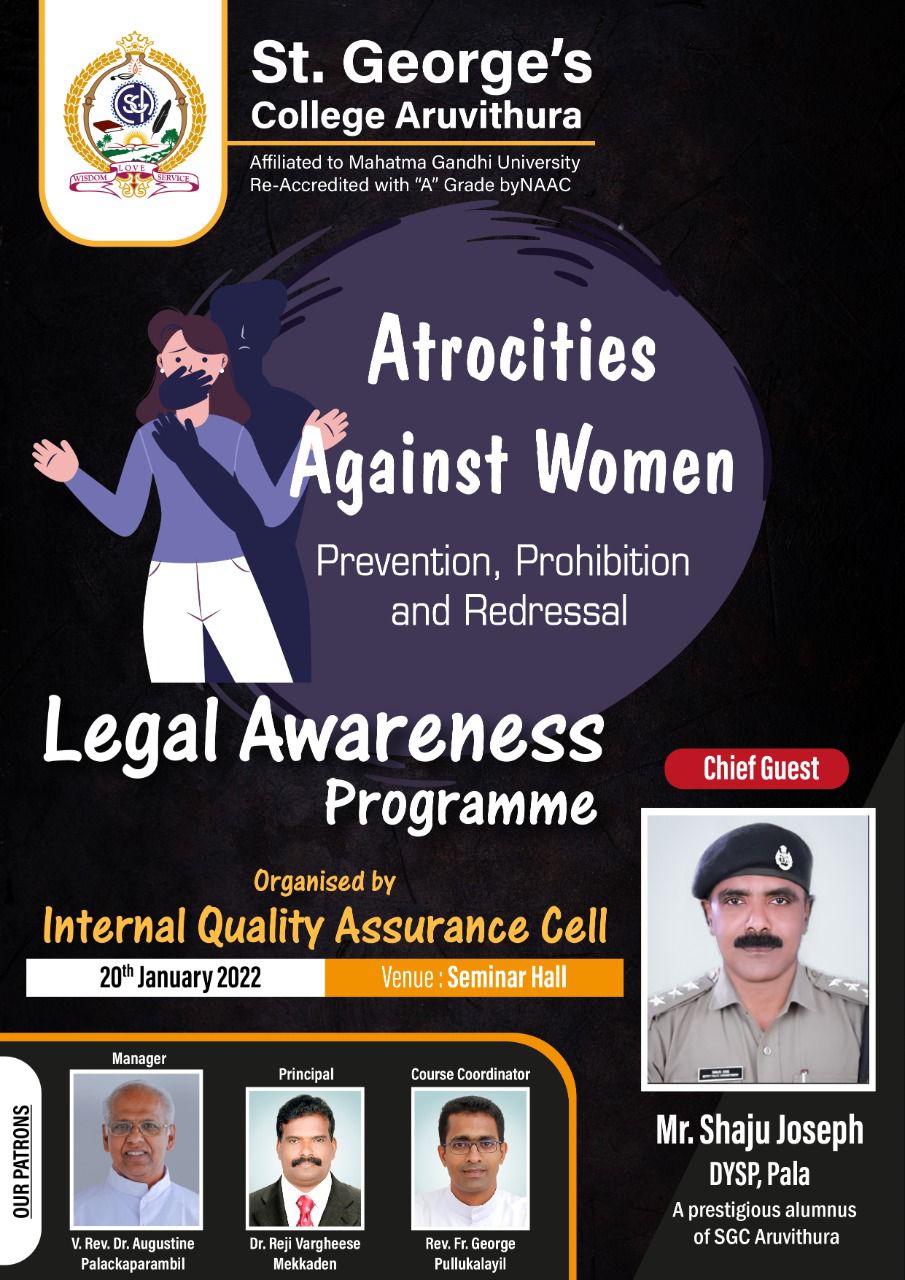 Atrocities Against Women - Prevention, Prohibition and Redressal:  Legal Awareness Programme